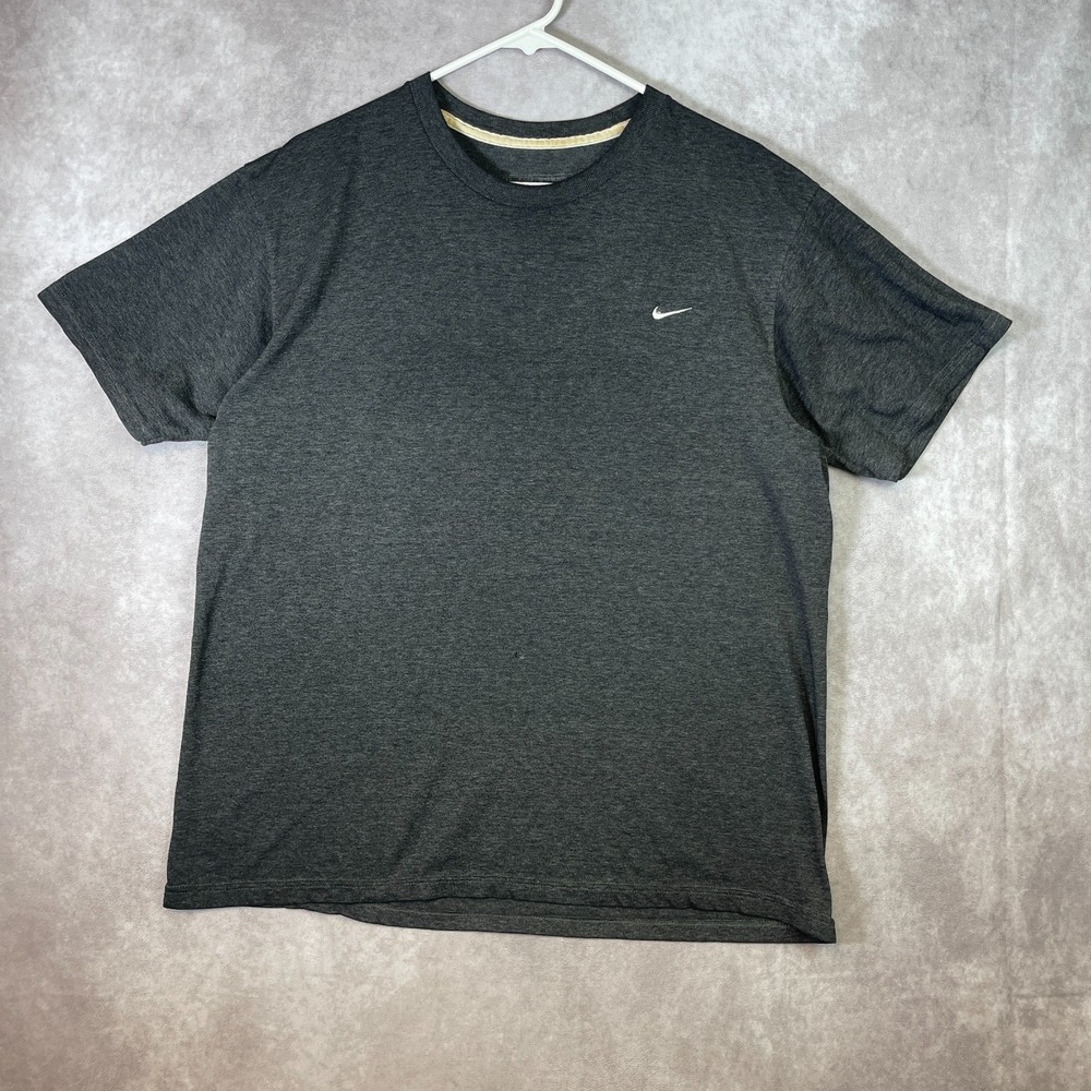 VINTAGE Nike Shirt Mens Medium Black Paper Thin Running Gym Breathable Y2K